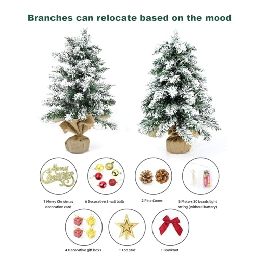 Green Tabletop Christmas Tree with LED Lights H5873