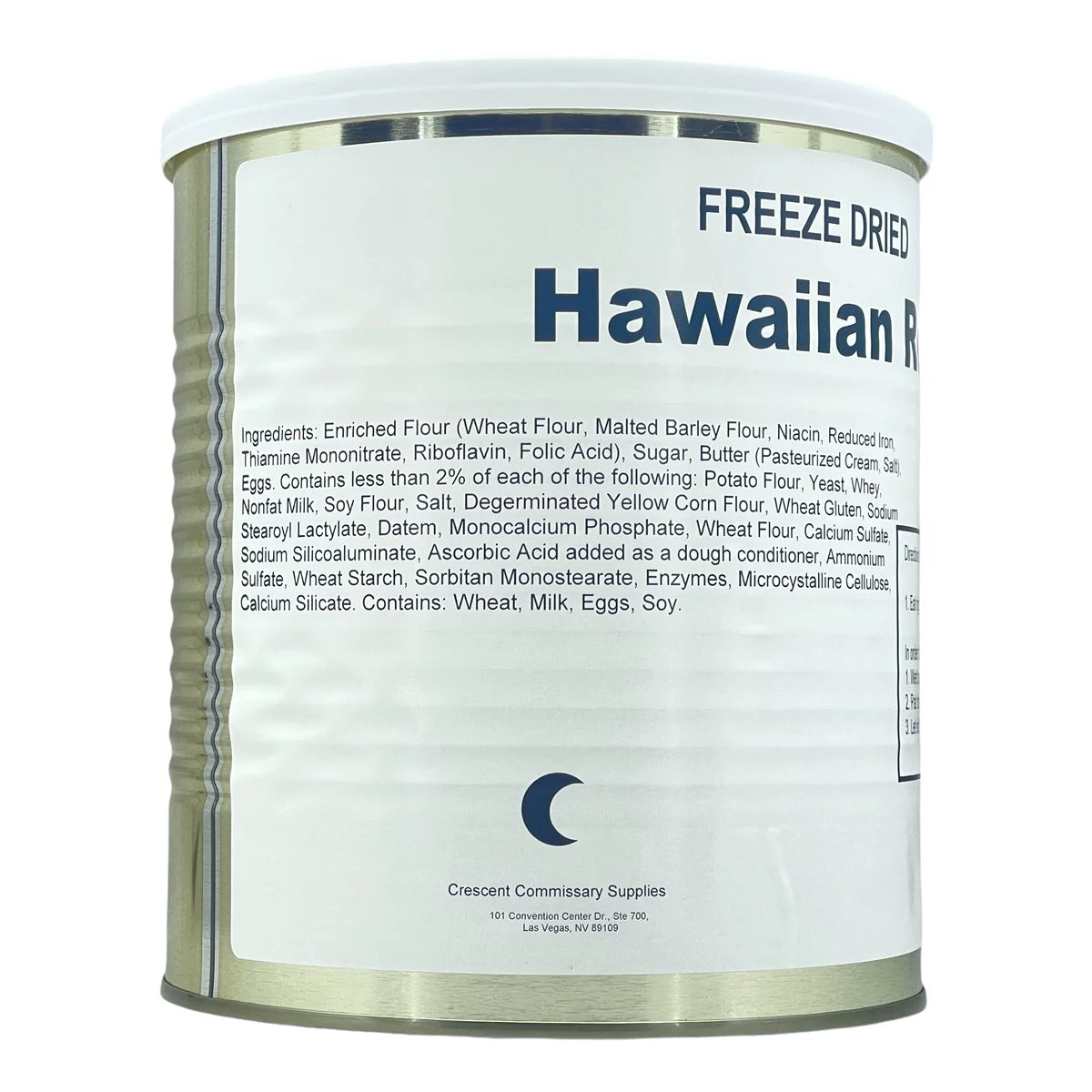 Freeze Dried Emergency Food Ration Hawaiian Rolls - 12oz Can A870