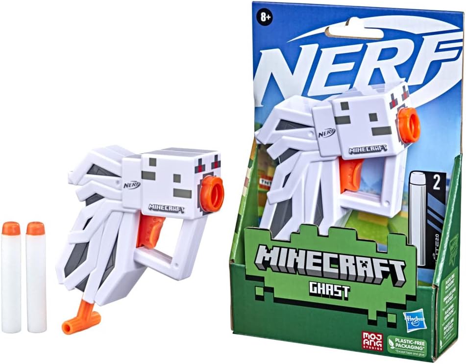 Minecraft Ghast Mini Blaster with 2 Elite Darts U433