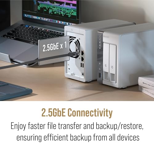 2-Bay 2.5GbE Desktop NAS with ARM Quad-Core CPU and 4GB RAM B1959
