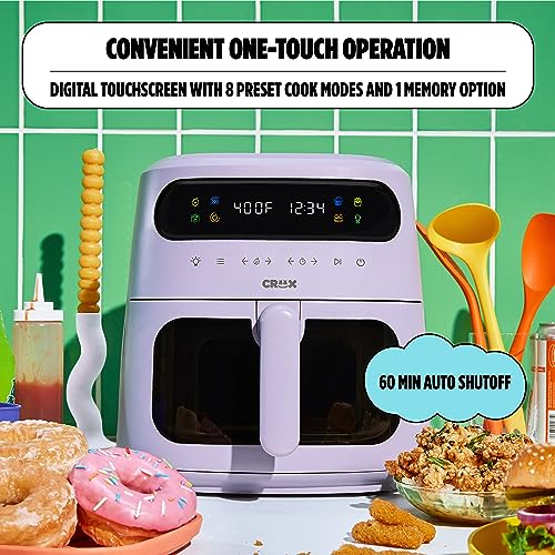 8 QT Digital Air Fryer with Touch Screen, Timer and Auto Shut-off, Lavender L33592