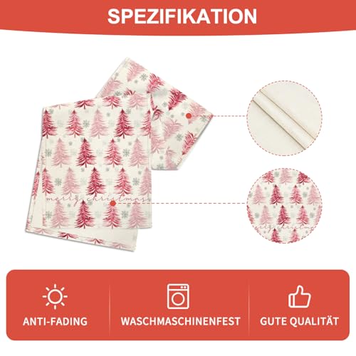 Christmas Table Runner Snowflake Winter Green Kitchen Dining Decor 13x72 Inch H231730