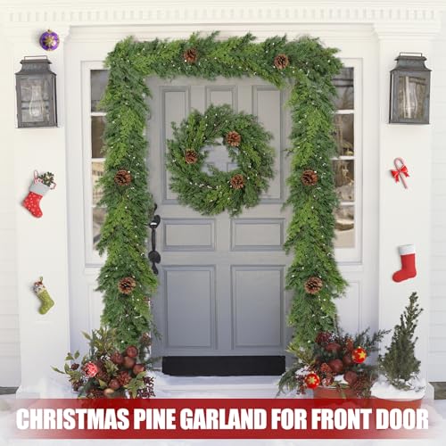 6 ft Christmas Cedar Garland - Realistic Greenery Cypress Artificial Pine Decor O44589
