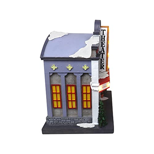 Lighted Musical Snow Village with Animated Kids Sledding A3584