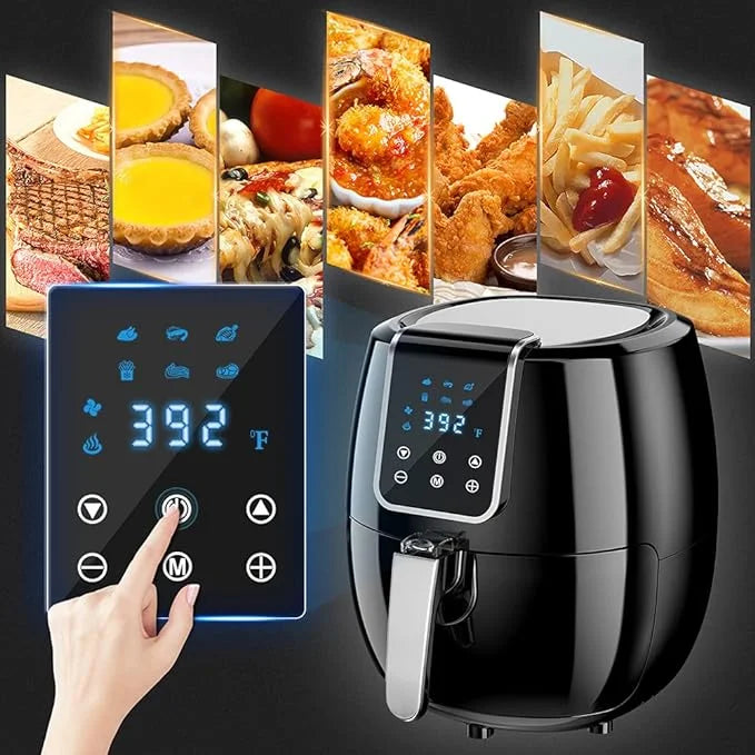6-in-1 Air Fryer 7Qt Smart Electric Hot Airfryer Black H5119