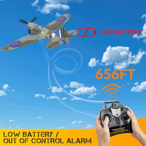 RC Plane 3 Channel Remote Control Airplane Fighter Toy, 2.4GHz 6-axis Gyro, Easy to Fly for Adults Kids Beginners B2466