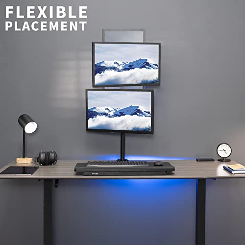 Dual Monitor Desk Mount Stand with Height Adjustment and VESA Plates for 2 LCD Ultrawide Screens up to 34 Inches K936