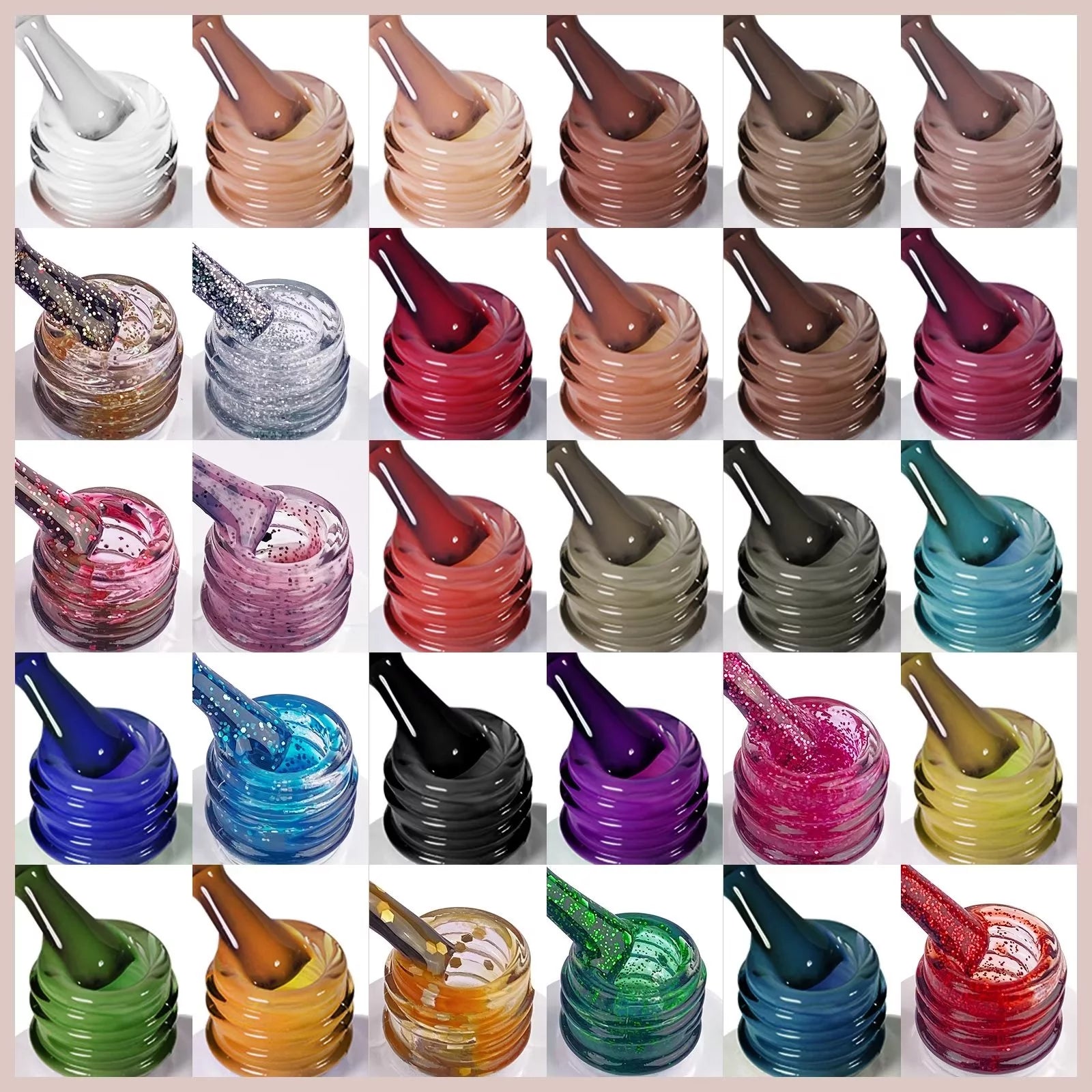 Gel Nail Polish Kit with Base and Top Coat T466