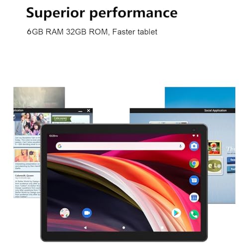 Tablet 10 inch Android 14, Quad Core, 32GB Storage, 6GB RAM, Black R87282