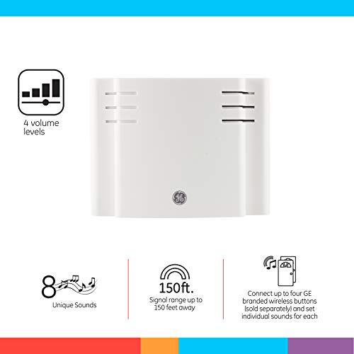 Wireless Doorbell Kit with 2 Push Buttons, 8 Melodies, 4 Volume Levels, 150 Ft Range H33381