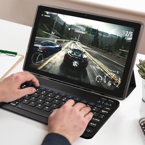 Tablet 10 Inch with Keyboard, Mouse, Case, Stylus, 8GB RAM 64GB ROM N8168
