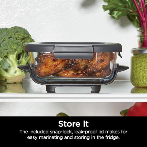 Air Fryer with Glass Containers, 4 QT & 6 Cup, Dishwasher Safe Z1664