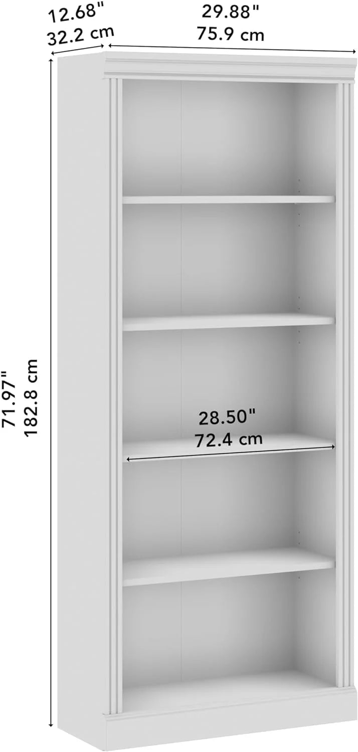 5 Shelf Bookcase in Harvest Cherry U300