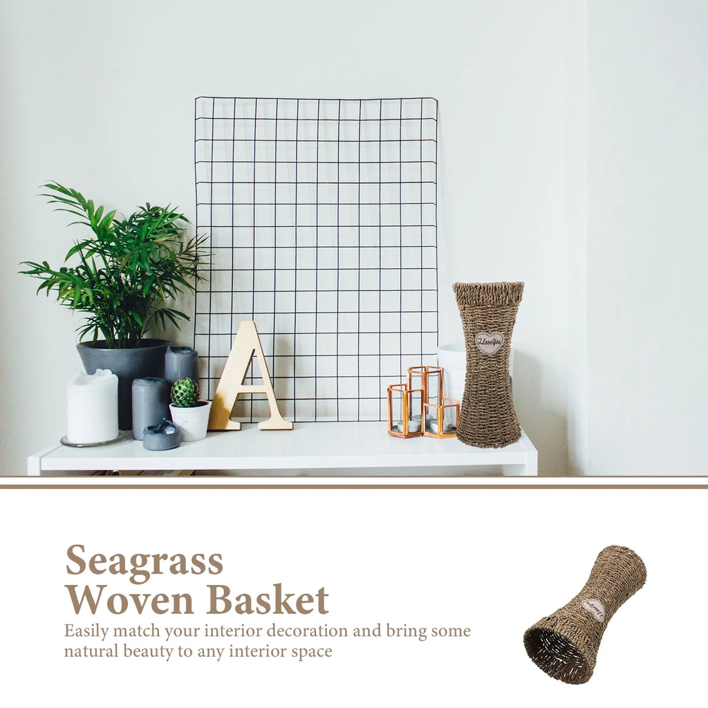 Woven Seagrass Vase Flower Basket I842