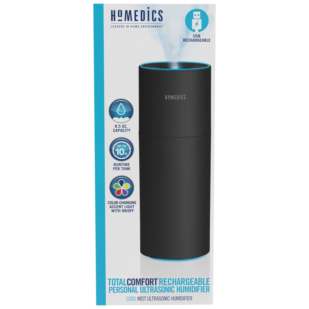 Portable Ultrasonic Humidifier, Cordless, Desktop, Travel, 10-Hour Runtime, Quiet Cool Mist E2684