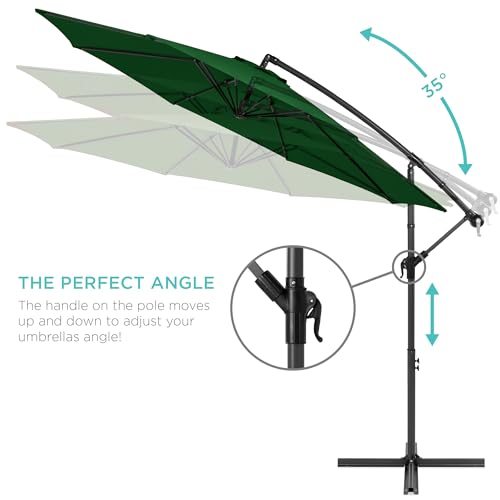 10ft Offset Hanging Patio Umbrella with Tilt Adjustment B8174