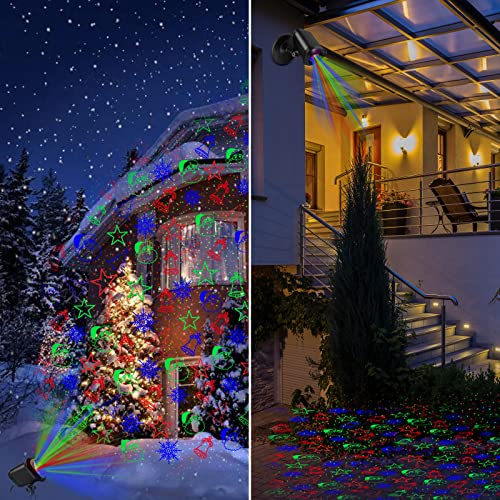 Christmas Laser Lights Red and Green Star Show for Indoor Outdoor Decor N5581