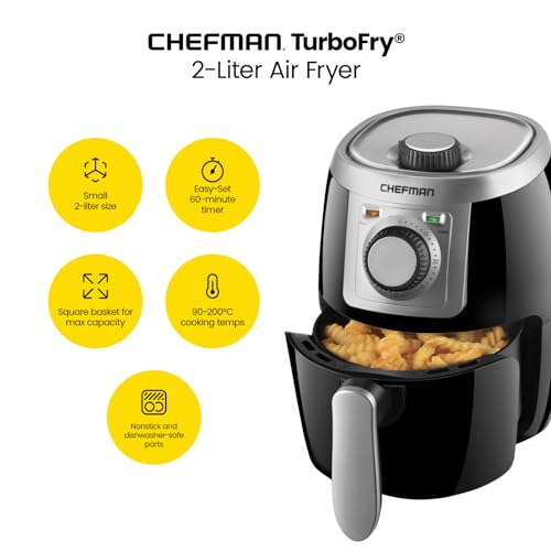 2 Qt Mini Air Fryer with Digital Timer and Nonstick Basket K944