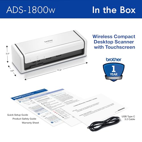 Wireless Compact Desktop Scanner with 30ppm Speed and Touchscreen G581