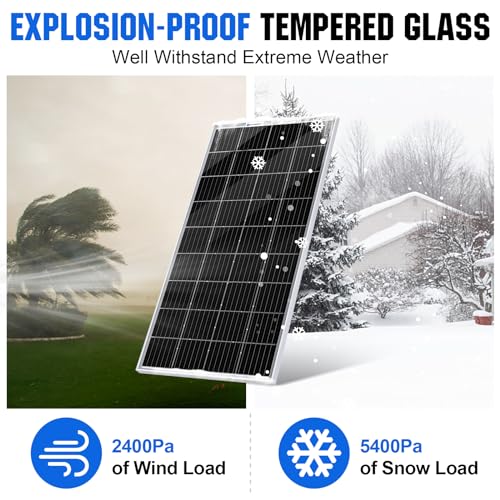 Bifacial 100 Watt 12 Volt Solar Panel Monocrystalline Rigid PV Module H878