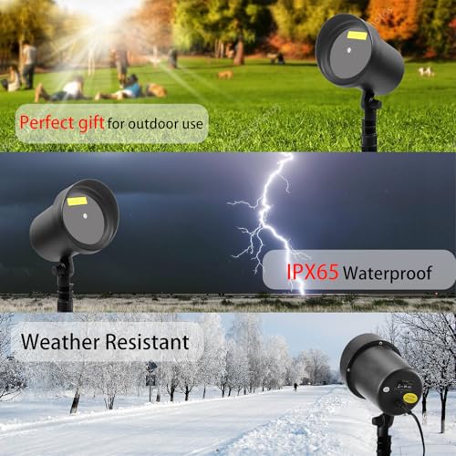 Laser Projector Lights Outdoor for Christmas, Red & Green Stars E3762