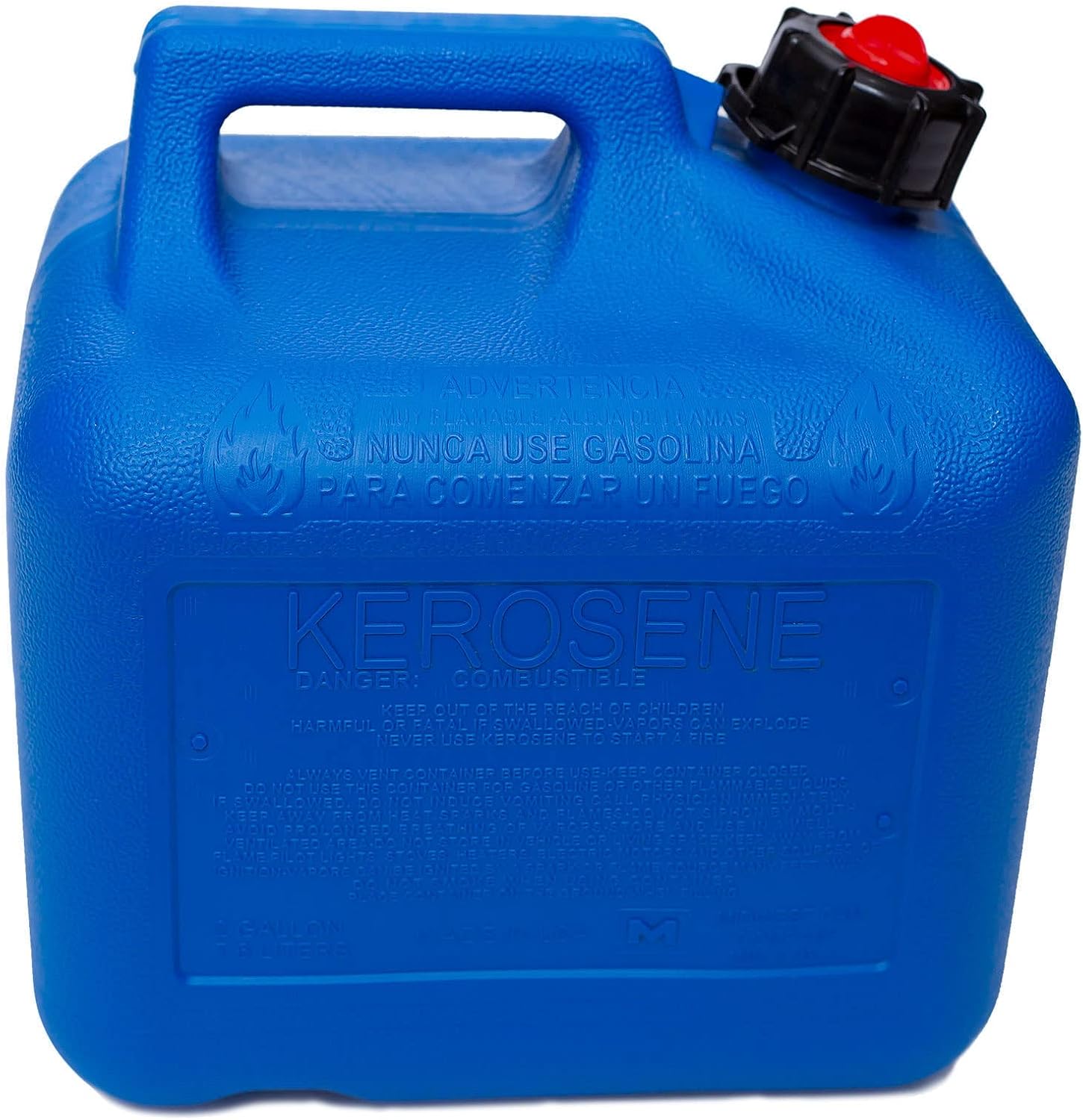 2-Gallon EPA & CARB Compliant Kerosene Gas Can Fuel Container with Flame Shield, Blue (4 Pack) S2632