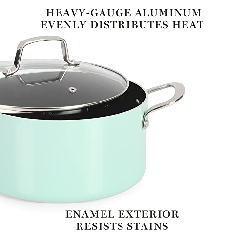 14 Piece Non-Stick Aluminum Cookware Set with Pots, Pans, and Tools W48097