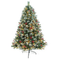 2ft Pre Lit Artificial Mini Christmas Tree with 50 LED Warm Lights F389906