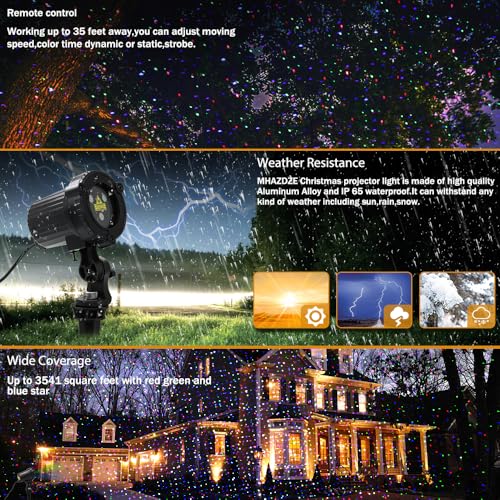 Christmas Laser Lights Outdoor Garden Projector with Moving RGB Waterproof U91188