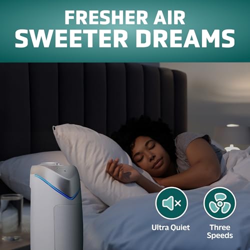 Air Purifier with HEPA Filter for Large Rooms, Removes Smoke, Pet Dander, Pollen, and Odors T1048
