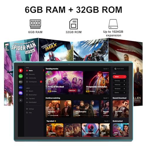 10 inch Android Tablet, 6GB RAM, 32GB ROM, WiFi Tablet I246