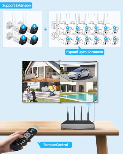 Outdoor Wireless Security Camera System with 2-Way Audio and PIR Detection M2182