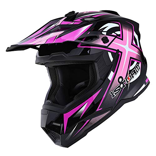 Adult Motocross Helmet Full Face Racing Style Matt Black D9788