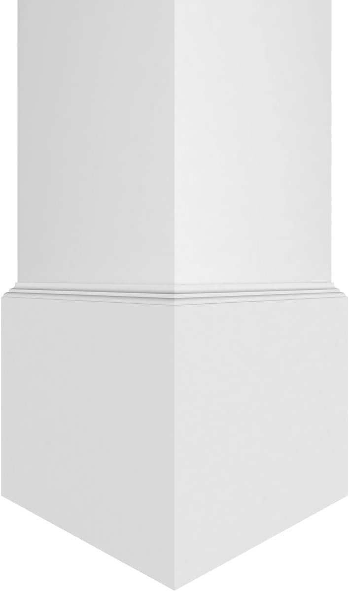 10"W x 9'H Square Non-Tapered Smooth PVC Column Wrap Kit K877