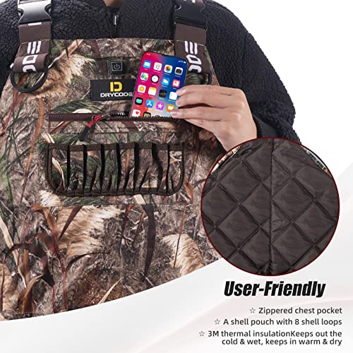 Waterproof Fleece-Lined Chest Waders for Men with Insulated Boots G334