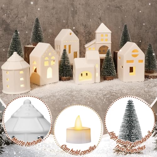 Christmas Village Set of 18 with LED Houses and Trees N321