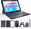 ATOZEE NV10 10.1 Inch Android 12 Tablet with Keyboard, 10 inch tablets include Mouse Stylus Tempered Film, 2GB RAM, 32GB ROM, 512GB Expandable Tablet, 8MP Dual Camera, WiFi BT, Google Tablet PC