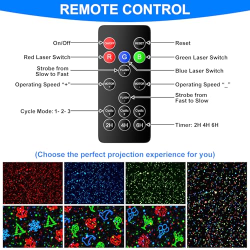 Christmas Laser Projector Light Outdoor, RGB Firefly Moving Lights, IP65 Waterproof for Garden Yard Party B711