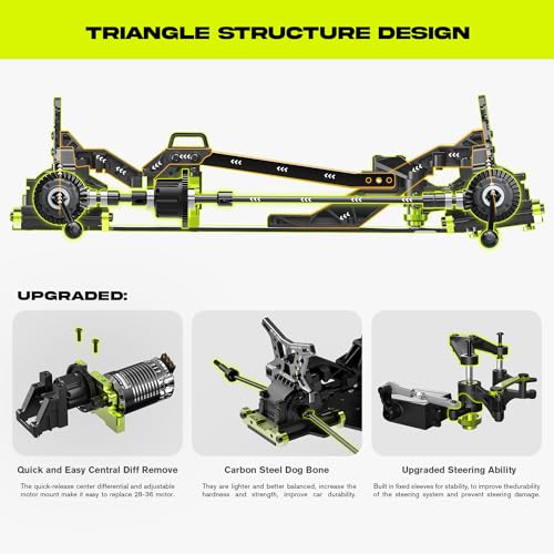 1/10 RTR Brushless RC Car, 50mph Off-Road Monster Truck, 4WD, Green K2965