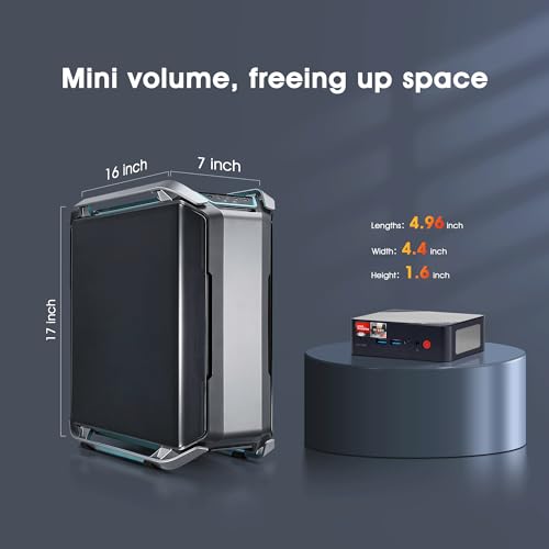 Mini PC N100 16GB DDR4 512GB SSD, 4K Triple Displays, Quiet Desktop Computer T8058
