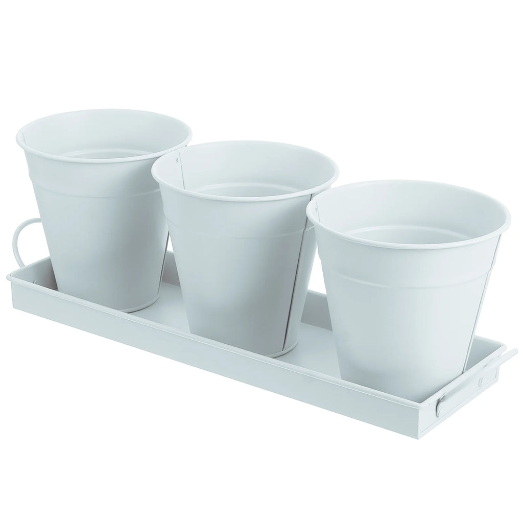 Garden Flower Pot with Tray, 6 Pack V65717