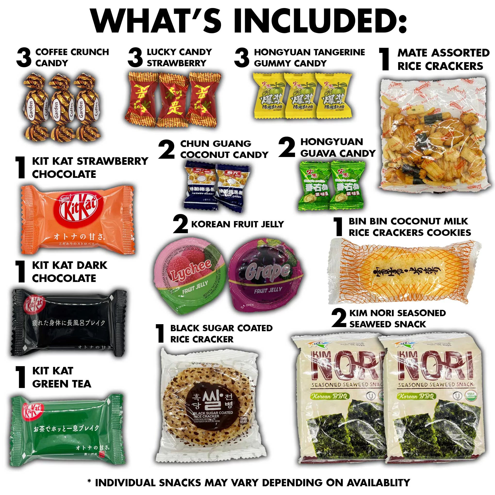 Asian Snacks and Candy Variety Pack Gift Box L928