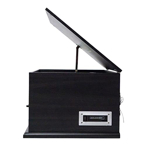 7-in-1 Turntable Music Center with 3-Speed Record Player, CD/MP3/Cassette, FM Radio, Bluetooth, Stereo Speakers V417052