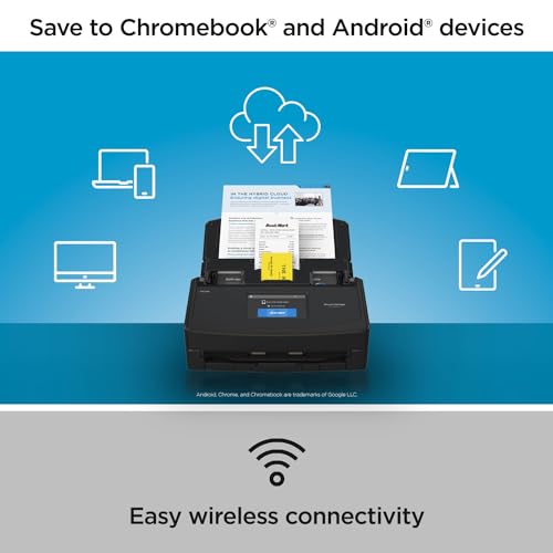 Wireless Document Scanner with Touchscreen and Auto Document Feeder F6657