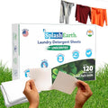 Natural Laundry Detergent Sheets with Home or Travel Laundry Detergent Pack, Gentle, Non toxic, Plastic-free, Eco-Friendly Laundry Sheets Detergent (Fresh Linen, 120 Loads)