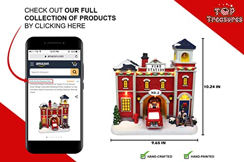 Lighted Musical Snow Village with Animated Kids Sledding A3584