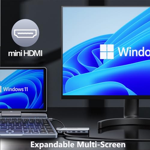 8 inch Mini Laptop HD Touchscreen Portable 2-in-1 Computer, Windows 11 Pro, Intel N100, 12GB RAM, 512GB SSD Q486
