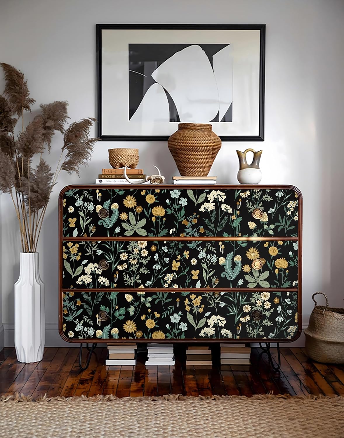 Dark Wild Floral Peel and Stick Wallpaper T532