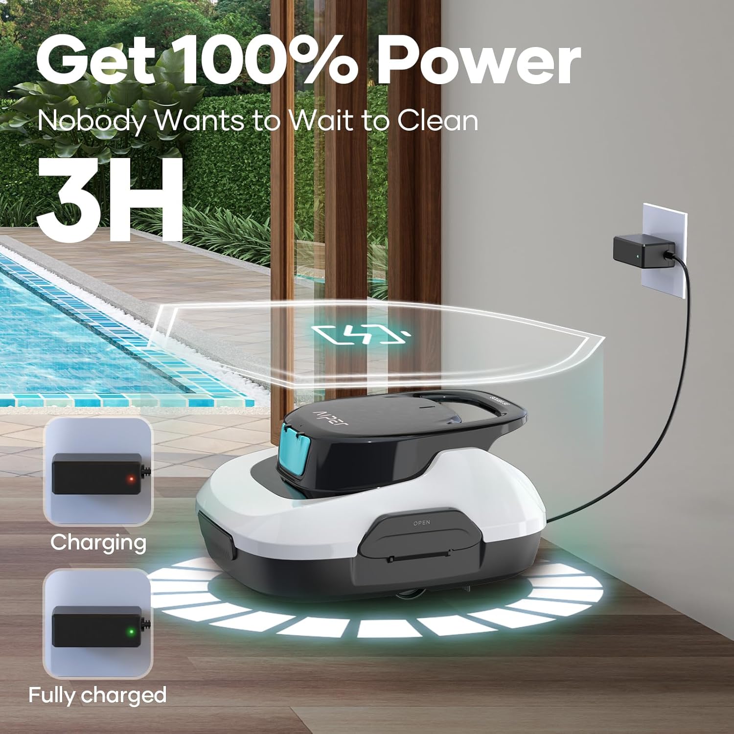 Robotic Pool Cleaner with Pool Skimmer H766