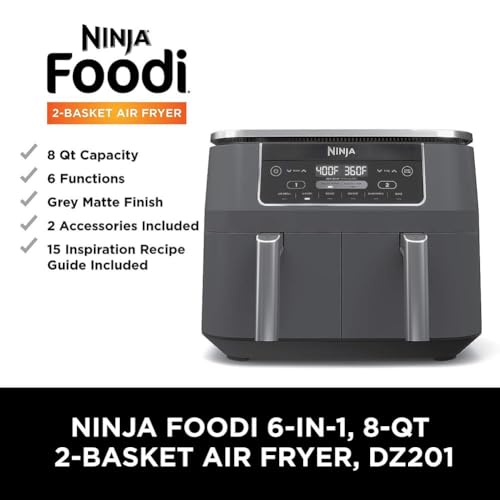 10QT 6-in-1 DualZone Air Fryer with 2 Independent Baskets B40403